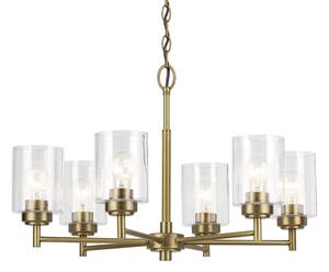 Kichler KL-WINSLOW6-NBR - Luster na reťazi WINSLOW 6xE27/60W/230V mosadz