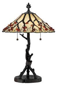 Quoizel QZ-WHISPERING-TL-VB - Stolová lampa Tiffany WHISPERING 2xE27/60W/230V