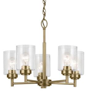 Kichler KL-WINSLOW5-NBR - Luster na reťazi WINSLOW 5xE27/60W/230V mosadz