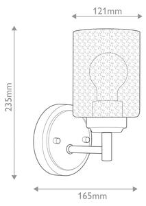 Kichler KL-WINSLOW-1W-NBR - Nástenná lampa WINSLOW 1xE27/60W/230V mosadz