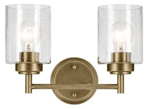 Kichler KL-WINSLOW-2W-NBR - Nástenná lampa WINSLOW 2xE27/60W/230V mosadz