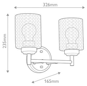 Kichler KL-WINSLOW-2W-NBR - Nástenná lampa WINSLOW 2xE27/60W/230V mosadz