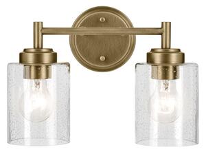 Kichler KL-WINSLOW-2W-NBR - Nástenná lampa WINSLOW 2xE27/60W/230V mosadz