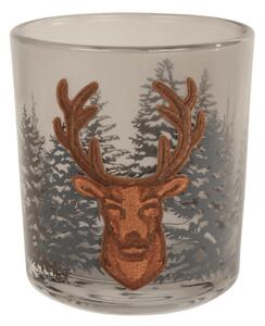 Svietnik na čajové sviečky FOREST DEER 8 cm