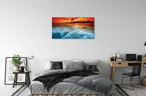 Obraz canvas Sea strom západ 100x50 cm