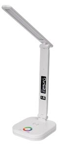 LED RGBW Stm. lampa s bezdr. nab. a displejom USB portom 6W/5V 3000-6500K biela+