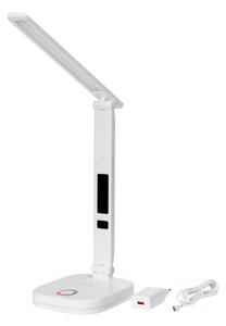 LED RGBW Stm. lampa s bezdr. nab. a displejom USB portom 6W/5V 3000-6500K biela+