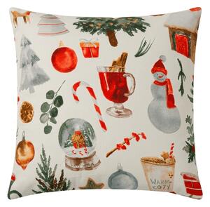 Obliečka na vankúš z mikrovlákna FESTIVE MAGIC 45x45 cm, biela