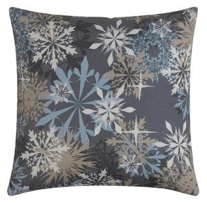 Obliečka na vankúš z mikrovlákna SNOWFLAKE 45x45 cm, modrosivý