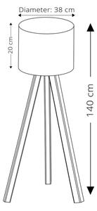 Stojacia lampa AYD 1xE27/40W/230V ružová/béžová