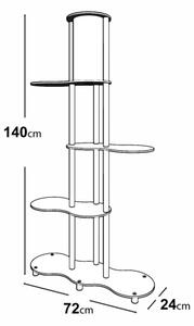 Stojacia lampa s poličkami NOTO 1xE27/40W/230V hnedá/čierna