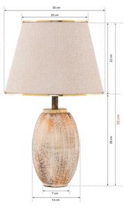 Stolná lampa RAMZES 1xE27/40W/230V krémová/zlatá