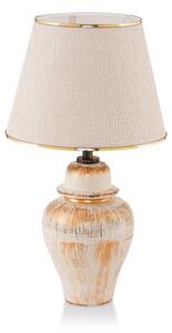 Stolná lampa RAMZES 1xE27/40W/230V krémová/zlatá