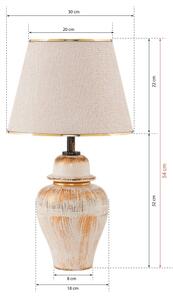 Stolná lampa RAMZES 1xE27/40W/230V krémová/zlatá