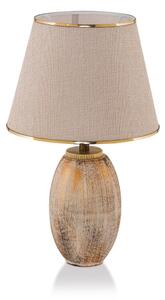 Stolná lampa RAMZES 1xE27/40W/230V krémová/zlatá