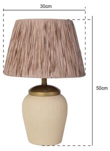Stolná lampa RAMZES 1xE27/40W/230V krémová/hnedá