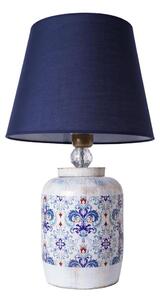 Stolná lampa RAMZES 1xE27/40W/230V modrá/biela