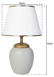 Stolná lampa RAMZES 1xE27/40W/230V biela/šedá