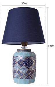Stolná lampa RAMZES 1xE27/40W/230V modrá