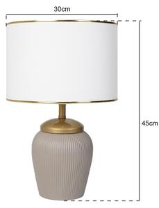 Stolná lampa RAMZES 1xE27/40W/230V biela/béžová