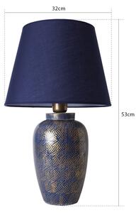 Stolná lampa RAMZES 1xE27/40W/230V modrá