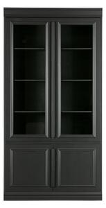 Čierna vitrína z borovicového dreva 110x215x44 cm Organize – WOOOD