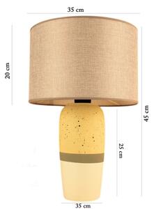 Stolná lampa RAMZES 1xE27/40W/230V béžová/žltá