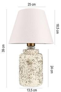 Stolná lampa RAMZES 1xE27/40W/230V biela/béžová