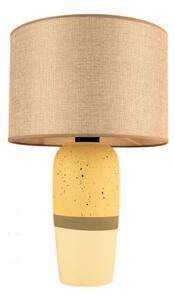 Stolná lampa RAMZES 1xE27/40W/230V béžová/žltá