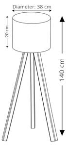 Stojacia lampa AYD 1xE27/40W/230V fialová/hnedá