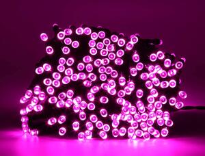 Vonkajšia LED vianočná reťaz - ružová, 100m, 1000 LED