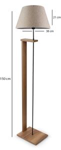 Stojacia lampa AYD 1xE27/40W/230V béžová/hnedá