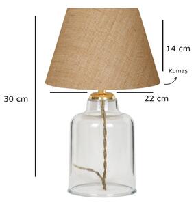 Stolná lampa AYD 1xE27/40W/230V hnedá/číra