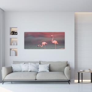 Obraz plameniakov (120x50 cm)
