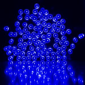 Vonkajšia LED vianočná reťaz, modrá, 10m, 500 LED, so zábleskami alebo stále svietenie