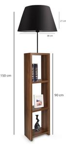Stojacia lampa AYD 1xE27/40W/230V hnedá/čierna