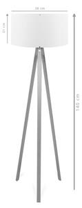Stojacia lampa AYD 1xE27/40W/230V hnedá/šedá