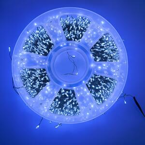 Vianočné LED mikro reťaz, studená biela, s 8 programami, 50M, 1500 LED, diaľkový ovládač