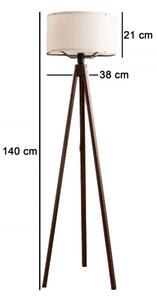Stojacia lampa AYD 1xE27/40W/230V hnedá/biela+