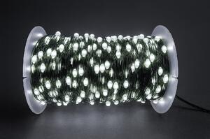 Vianočná LED mikro reťaz s kvapkovými diódami, studená biela, 50M, 500 LED, 8 programov, diaľkový ovládač