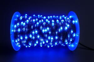 Vianočná LED mikro reťaz s kvapkovými diódami, modrá, 50M, 500 LED, 8 programov, diaľkový ovládač