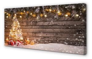 Obraz na plátne Vianočný strom dekorácie sneh 100x50 cm