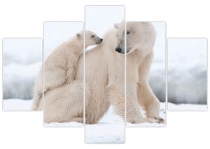 Obraz - Ľadové medvede (150x105 cm)