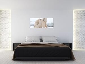 Obraz - Ľadové medvede (120x50 cm)