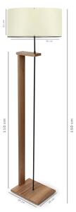 Stojacia lampa AYD 1xE27/40W/230V hnedá/krémová