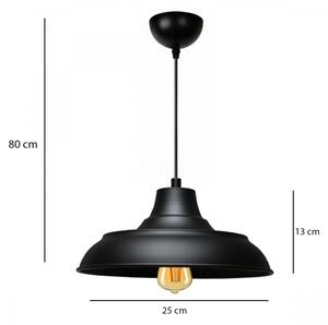 Luster na lanku AYD 1xE27/40W/230V čierna