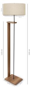 Stojacia lampa AYD 1xE27/40W/230V hnedá/béžová
