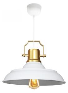 Luster na lanku AYD 1xE27/40W/230V biela+/zlatá