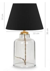 Stolná lampa AYD 1xE27/40W/230V čierna/číra