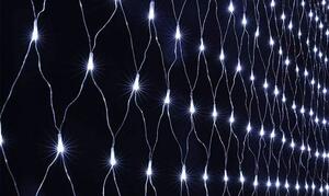 Vnútorná svetelná sieť, studená biela, 3m*0,4cm, 100 LED, 8 programov